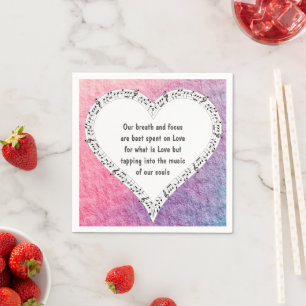 Ode à l'amour Serviettes en papier par la poète Ad