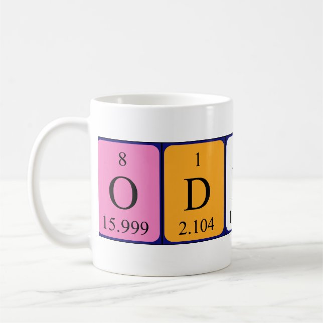 Odhran nom de table périodique mug (Gauche)