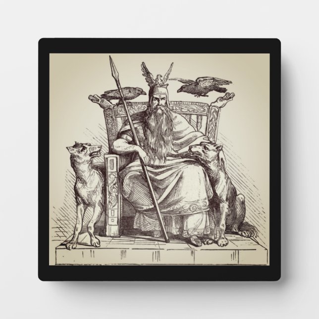 Odin Tout Père Norse Dieu Viking Altar Plaque (Devant)