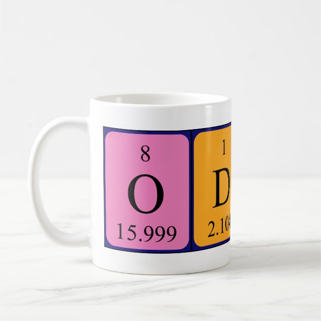 Odis tasse de nom de table périodique (Gauche)