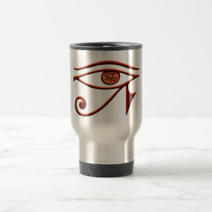 Oeil ardent de tasse de voyage de Horus