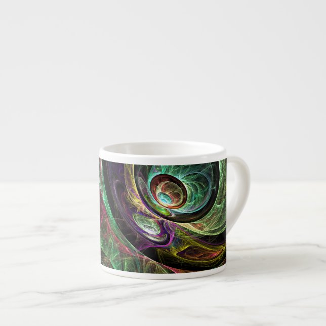 Oeil aux yeux Art Abstrait Espresso Mug (Devant droit)