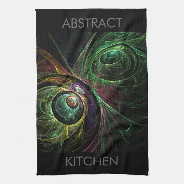 Oeil aux yeux Art Abstrait Serviette de cuisine (Vertical)