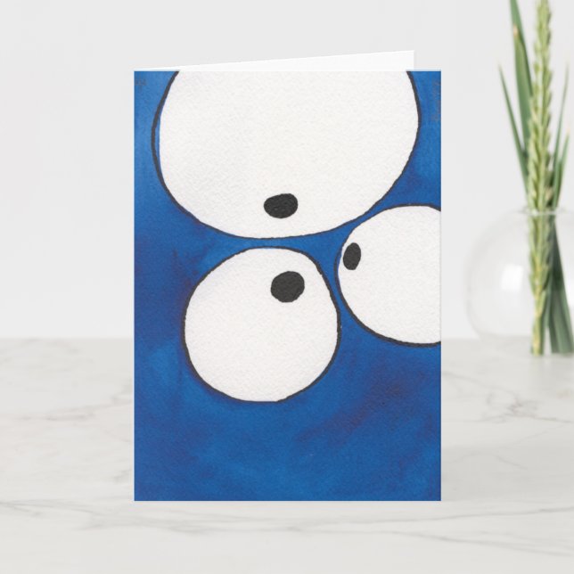 OEil aux yeux aux yeux, bleu, Carte pour notes (Devant)
