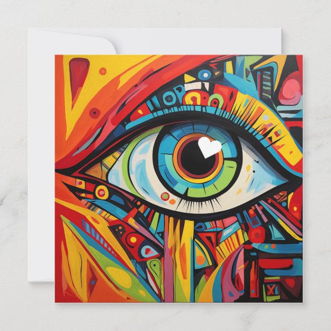 Oeil Coeur Amour Artistique Saint-Valentin (Devant)