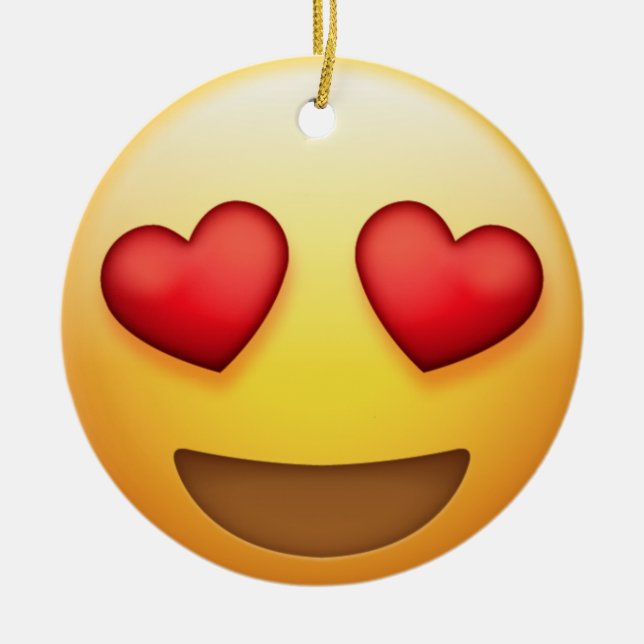 Oeil de coeur et ornement d'Emoji de baiser (Devant)