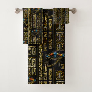 Oeil de Horus et de motif égyptien d'hiéroglyphe