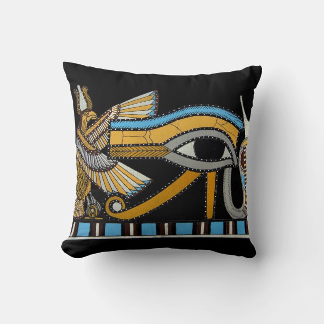 Oeil de Horus Jeter Oreiller (Recto)