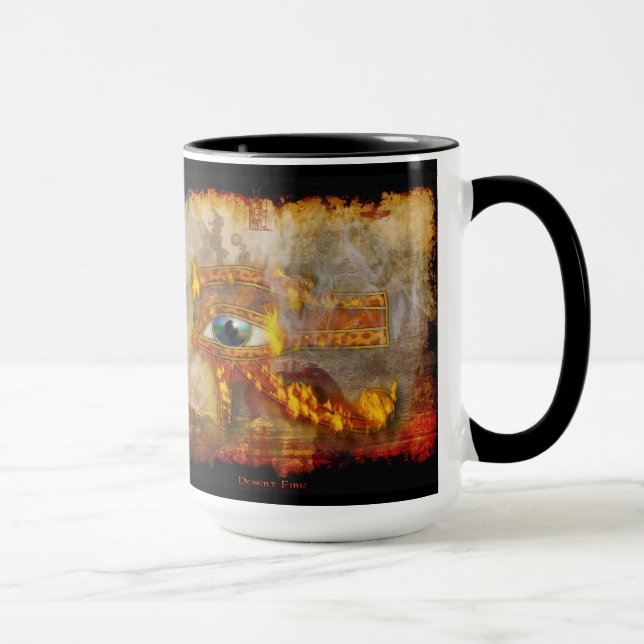Oeil de Horus Mug d'art sacré égyptien (Droite)
