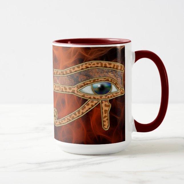 Oeil de Horus Wadjet Mug d'art égyptien (Droite)