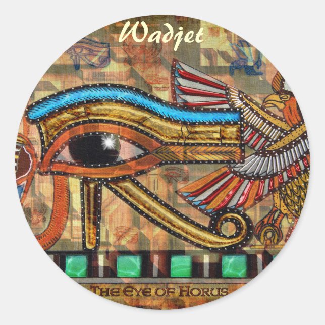 OEIL D'HORUS Stickers D'Art Égyptien Wadjet (Devant)