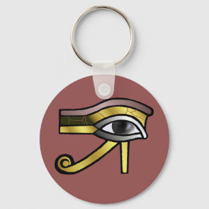 Oeil d'or de porte-clés de Horus