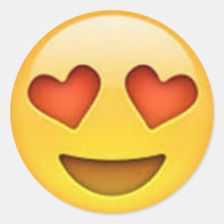 Oeil du coeur Émoji autocollant