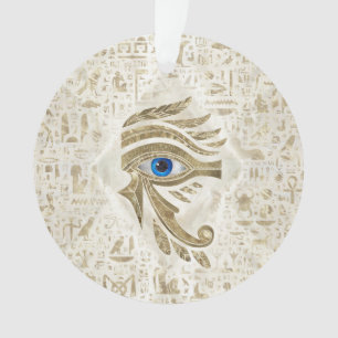 OEil égyptien de Horus - Or et perle