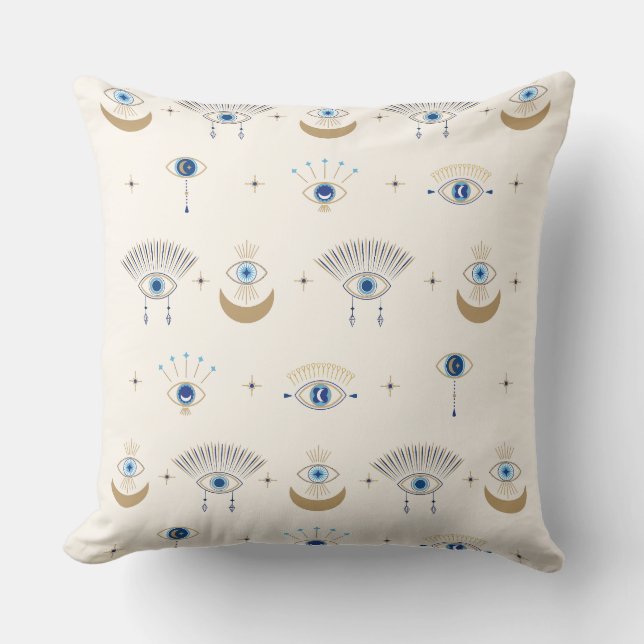 Oeil Maléfique- Coussin Jeté à Motif Troisième Oei (Recto)
