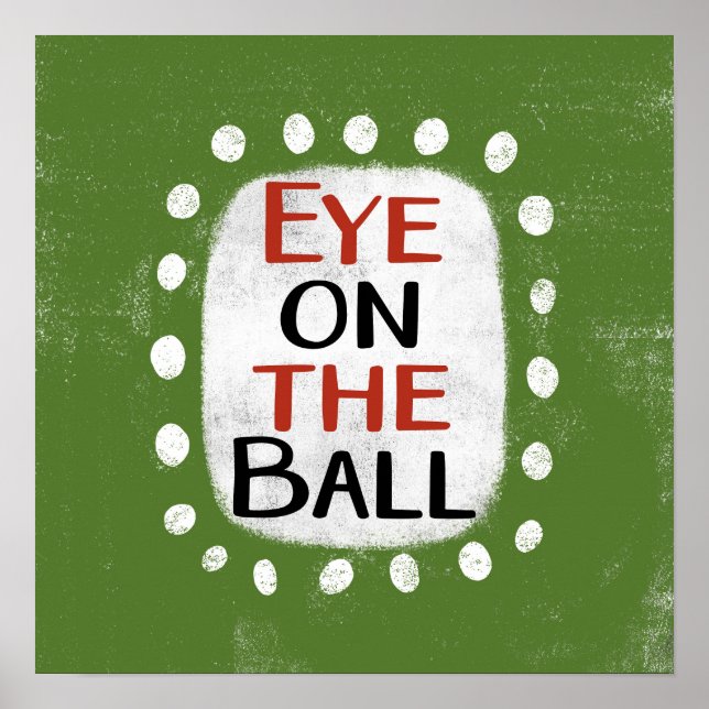 Oeil sur la balle Poster Wall Art (Devant)
