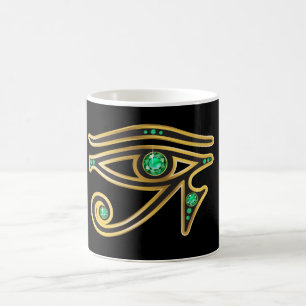 Oeil vert de Ra dans la tasse d'or