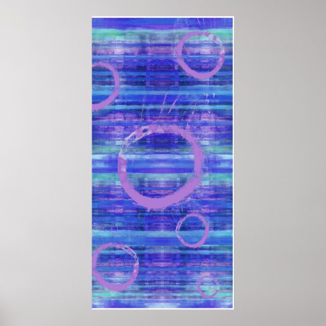 Oeil Voir Bleu Art Abstrait Peinture Poster Imprim (Devant)