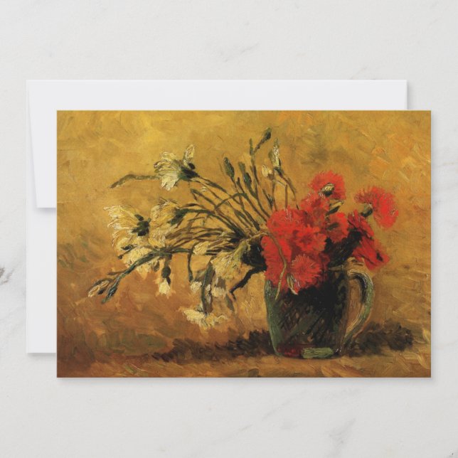 Oeillets rouges et blancs par Vincent van Gogh (Devant)