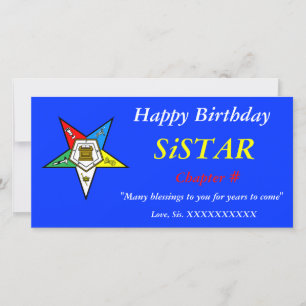 OES Ordre de l'Etoile de l'Est Joyeux anniversaire