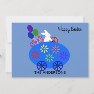 OEuf à cheval de Pâques voiture #2 Carte de vacanc