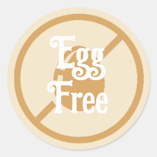 Oeuf Allergie Oeuf Sans avertissement Étiquette Al (Devant)