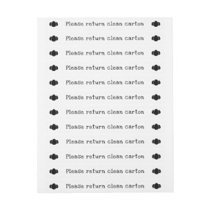 Oeuf Carton Seal Temper étanche Étiquette Wraparou