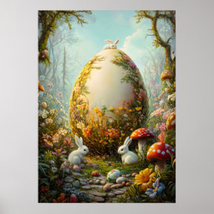 Oeuf de Pâques Imaginaire Forêt Poster Nature