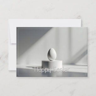 Œuf de Pâques minimaliste sur un piédestal moderne