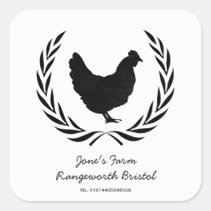 Oeuf Étiquette de carton de gamme libre sur mesure