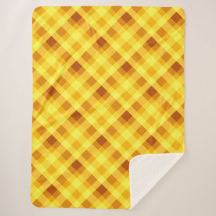 Oeuf mignon Jaune Plaid Grande couverture Sherpa