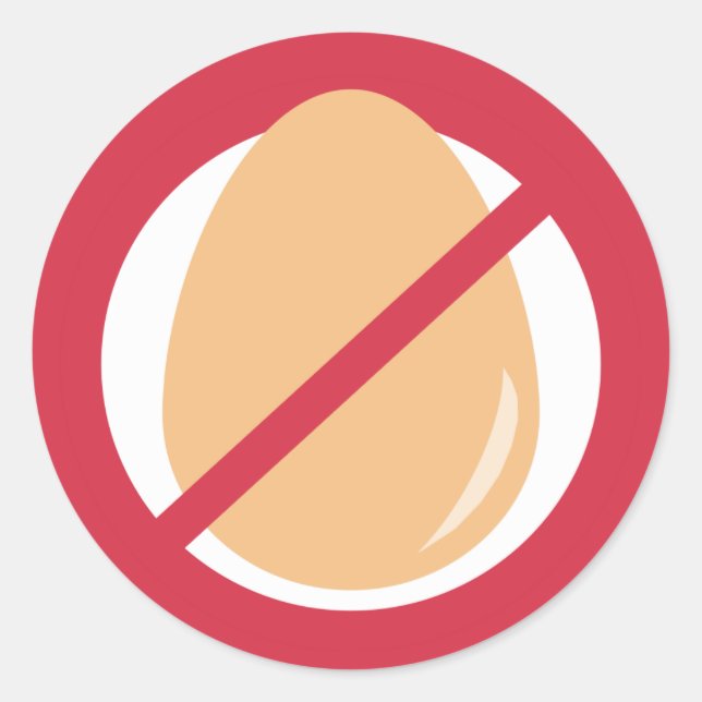 Oeuf Sans Contient Aucun OEufs Stickers Alerte all (Devant)