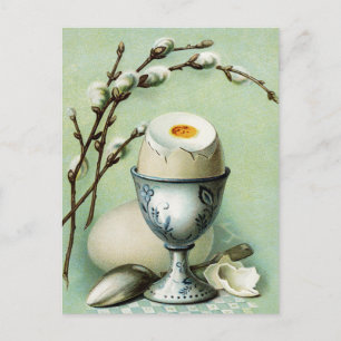 Oeuf vintage dans une carte postale de coupe