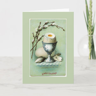 Oeuf vintage dans une Coupe Carte de voeux de Pâqu