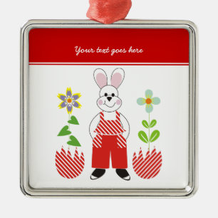 OEufs cassés de Pâques fleurs ornement personnalis