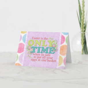 Oeufs dans un panier Carte de Pâques
