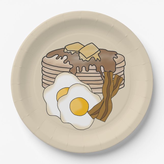 OEufs de Pancakes et bacon assiette de fête du pet (Devant)