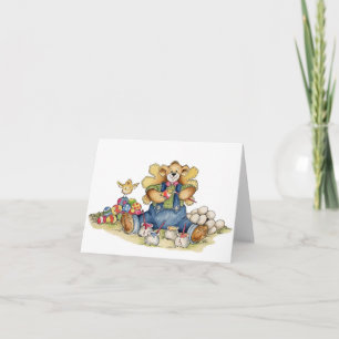 Oeufs de pâques de peinture - carte