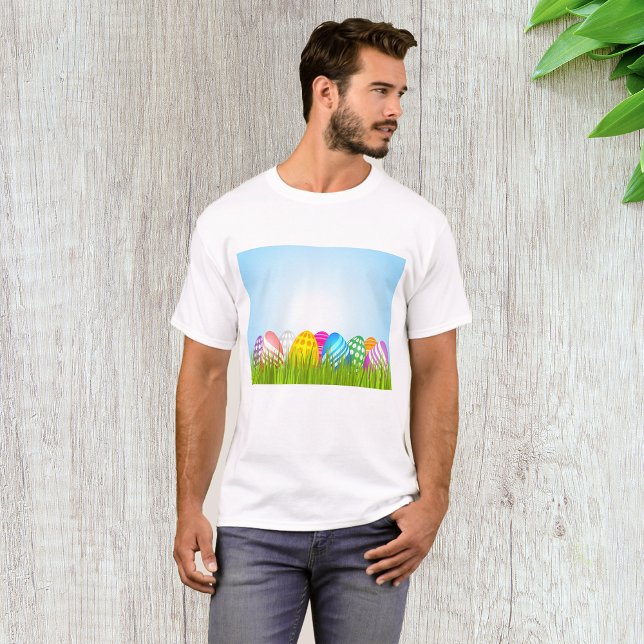 Oeufs De Pâques En T-shirt Mens D'Herbe (Créateur téléchargé)