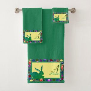 Oeufs de Pâques et Ensemble de serviettes de bain