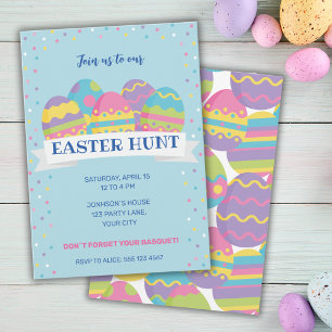 OEufs de Pâques INVITATION À LA CHASSE