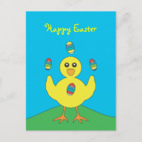 OEufs de Pâques Jonglage Carte postale de poussin