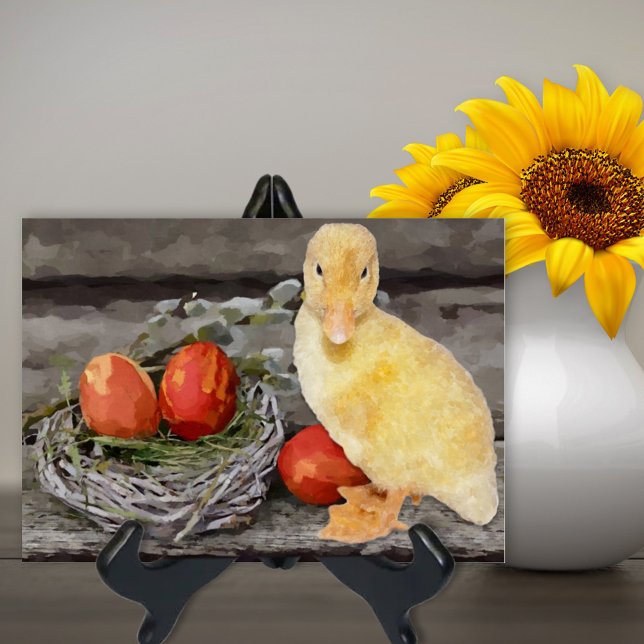 Œufs de Pâques Nid Mignon Caneton Aquarelle (Créateur téléchargé)