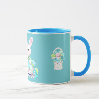 Oeufs de Pâques Pastel et Mug de lapin