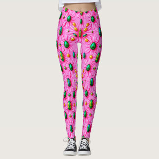 ŒUFS DE PÂQUES ~ Rose Floral 3D ~ Leggings