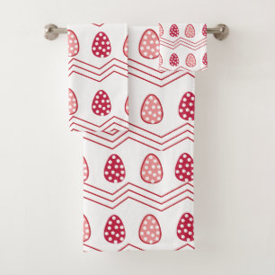 Oeufs de Pâques rose rouge Motif de Pâques