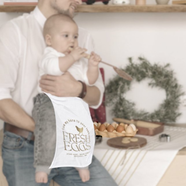 Oeufs frais Serviette du marché au poulet en or (Créateur téléchargé)