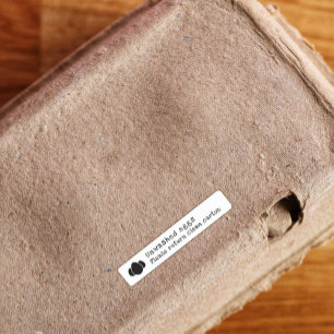 Oeufs non lavés Retourner Carton Lavable Sticker É