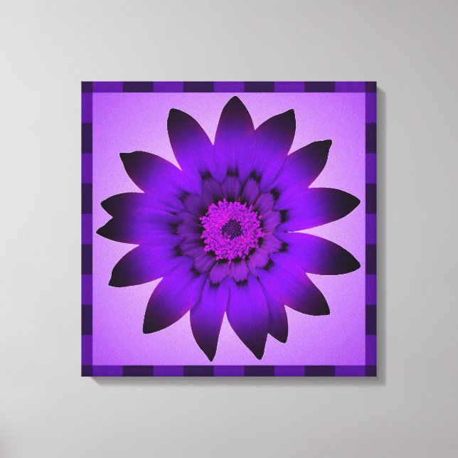 OEuvre à fleurs violettes - Toile enveloppée (Recto)