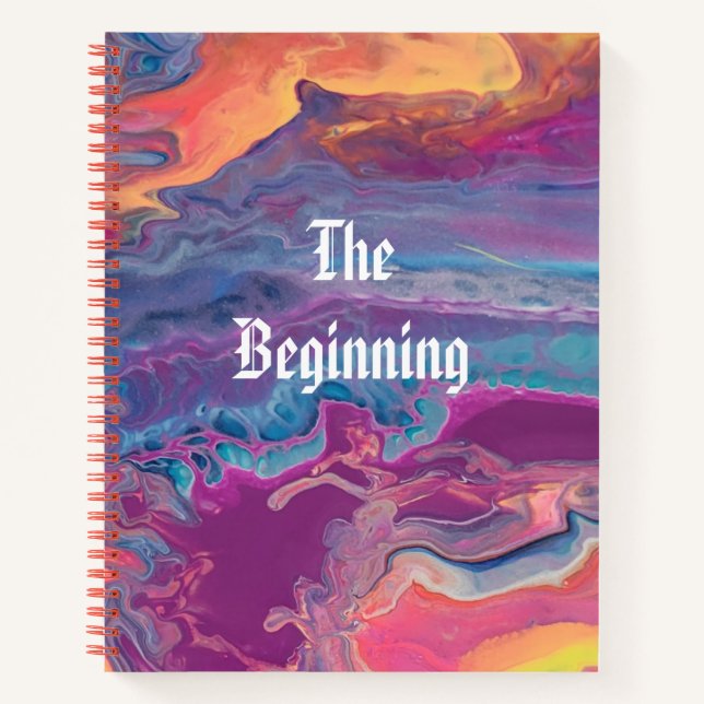 Oeuvre Abstraite de Rebecca Kelman Carnet Spiral (Devant)